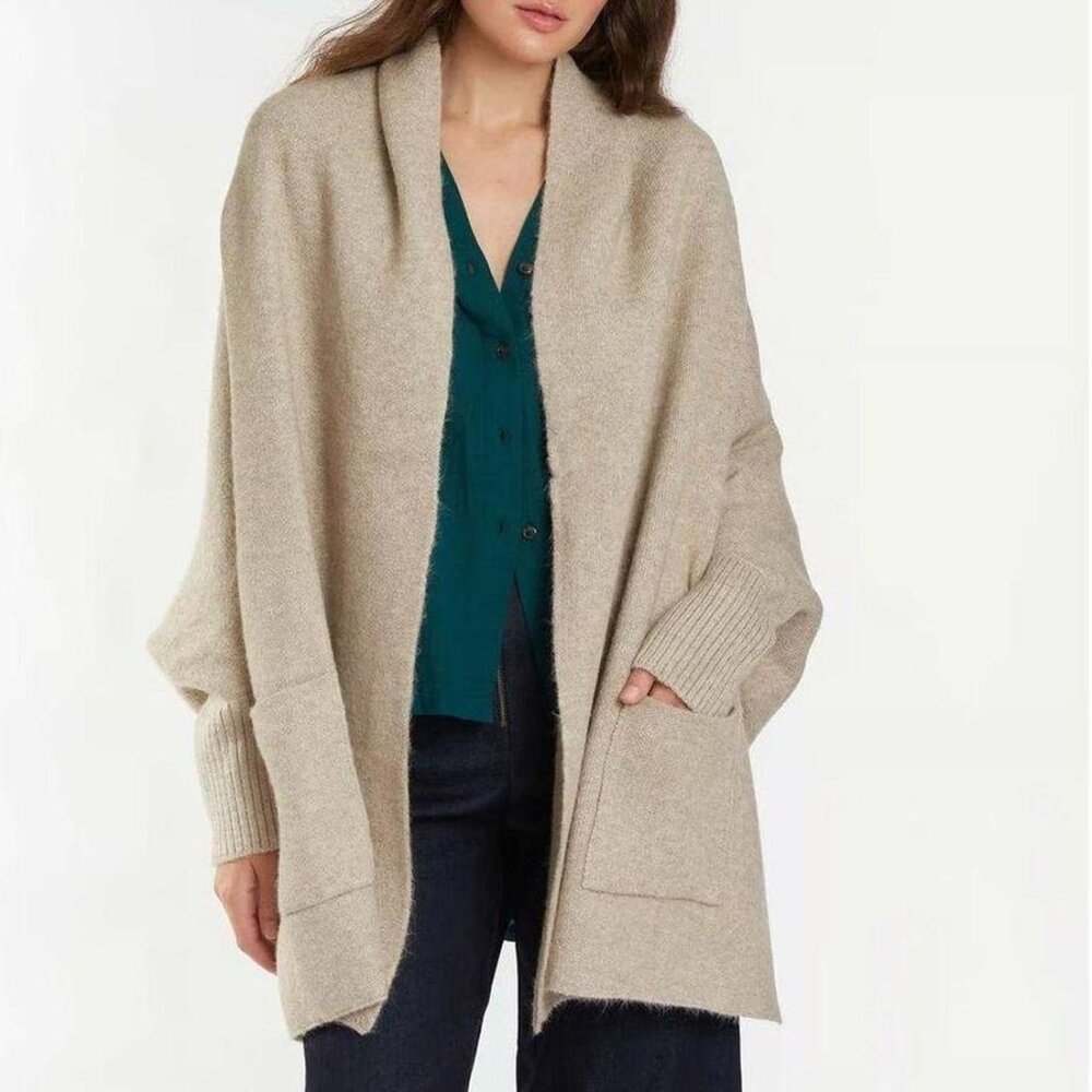 by Anthropologie Tan Blanket Knitted Cardigan